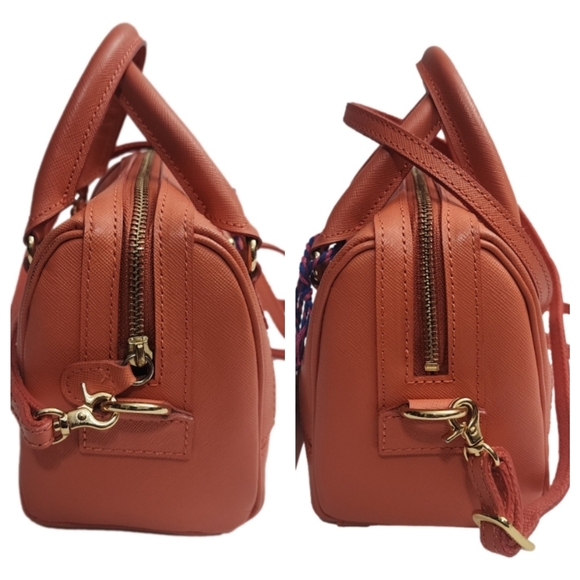 Authentic orange Burberry blue label leather mini boston 2-way bag - Picture 6 of 11